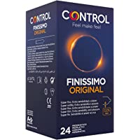 Control Finissimo - Caja de condones muy finos- gama sensibilidad- lubricados- ajuste perfecto- sexo seguro- 24 unidades…